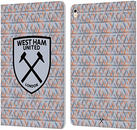Projetos de capa principal licenciados oficialmente o goleiro do West Ham United FC Away 2022/23 Crest Kit Livro da carteira de couro