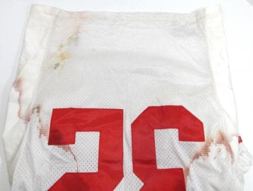 No final dos anos 80, no início dos anos 90, o jogo San Francisco 49ers 32 usou Jersey White 48 711 - Jerseys não assinados da