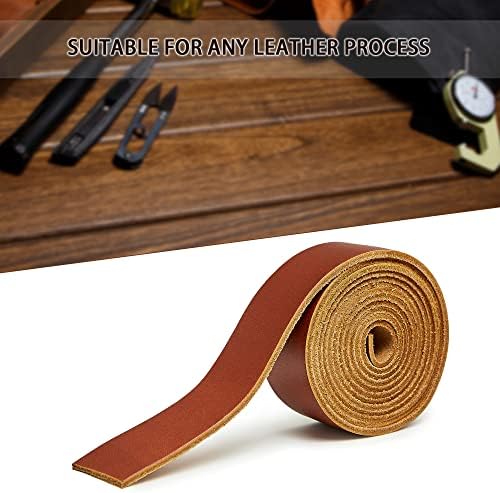 Faixa de couro de grãos completos, cinta de couro de 2,0 mm de barbante de cordão grossa para artesanato/ferramenta/oficina feita à mão…