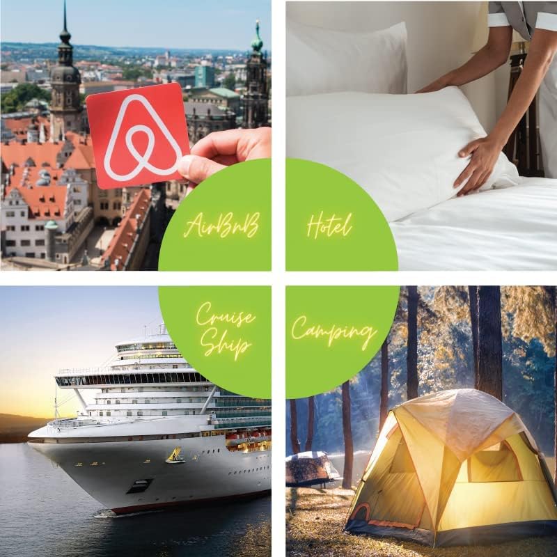 APEXZAG KING TAMANHA FLEETS - Conjunto de chapas de cama de viagem - Ideal para camping, hotéis e airbnb - conveniente e hipoalergênico - 4 peças/pacote