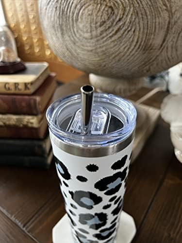 BiddleBee isolado copo com tampa e palha | Tumblers de viagem reutilizáveis ​​para bebida fria, água, smoothie e chá | 20 onças