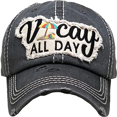 Vacage o dia todo feminino de chapéu de beisebol vintage