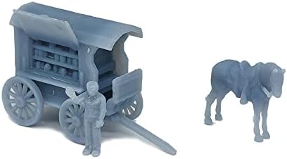 Layout dos modelos outland Layout de trem Velho Cavaleiro Ocidental vagão Merchant Wagon 1:87 HO Scale