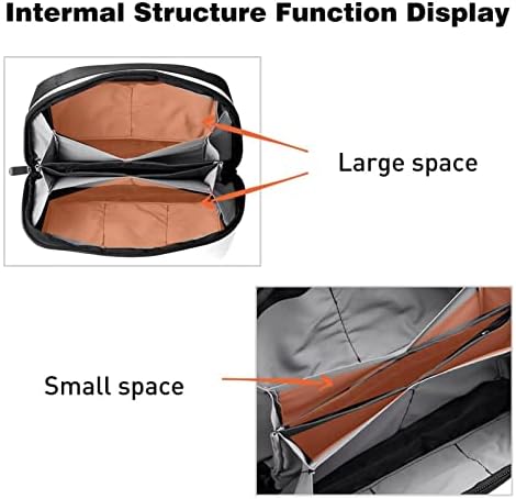 Organizador eletrônico Small Travel Cable Organizer Bag para discos rígidos, cabos, carregador, USB, cartão SD, paisagem
