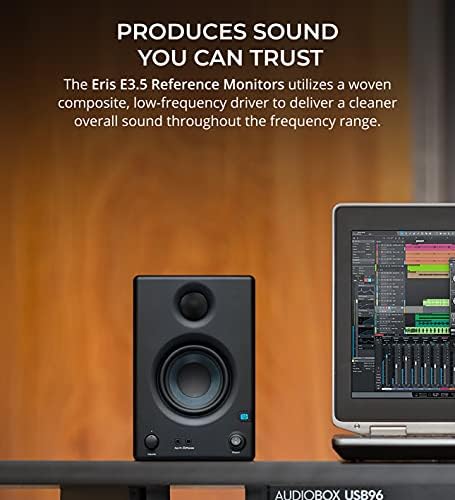 Presonus AudioBox Studio Ultimate Bundle Edição 25º aniversário com monitores de estúdio e Studio One Artist, Blucoil Ajuste