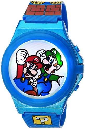 Accutime Kids Nintendo Super Mario Kart Luigi Bowser Digital LCD Quartz Relógio de pulso, Presente barato e favor da festa