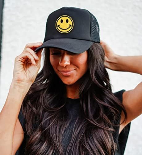 FGSS Smiley-Face Snapback-Trucker-Hat para homens Mulheres-Caps de beisebol de malha ajustáveis