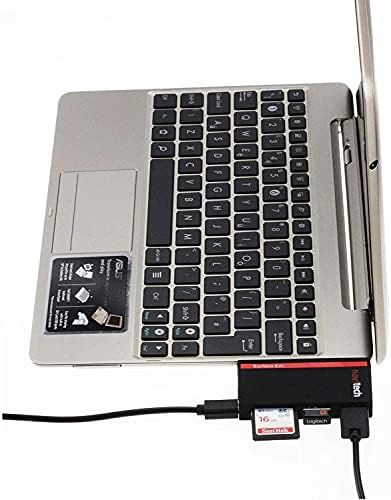 Navitech 2 em 1 laptop/tablet USB 3.0/2.0 Adaptador de cubo/micro USB Entrada com SD/micro sd leitor de cartão compatível com o Lenovo