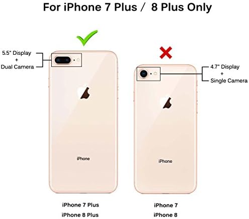 Hocase para iPhone 8 Plus Case, iPhone 7 Plus, Proteção de choque pesado Proteção à prova de choque Hard Plástico+Silicone