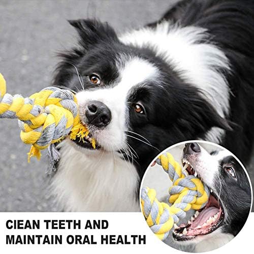brinquedos de corda de cachorro ayisoro para mastigar agressivo corda de cachorro grande puxador pet brinqued algodão
