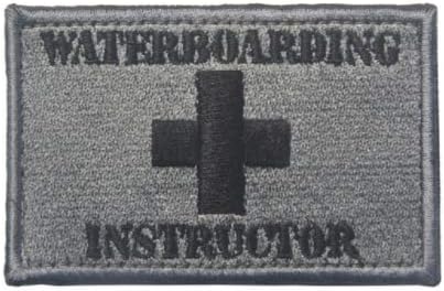 Instrutor de Waterboarding Bordado Patch Militar Militar Tactical Moral Patch Badges emblema Apliques Golhe
