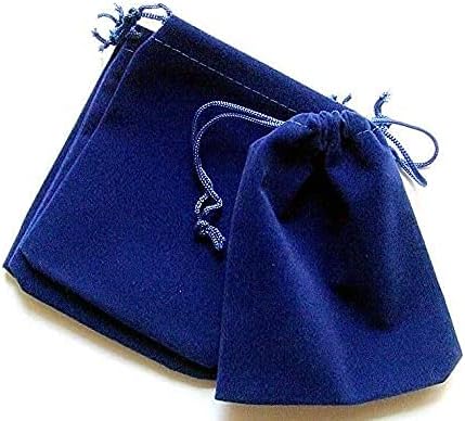 Blue Velvet 5x5 polegadas Aprox Potli Gift Bouches Bag Cor variou a cor de Natal Diwali Aniversário de Páscoa de