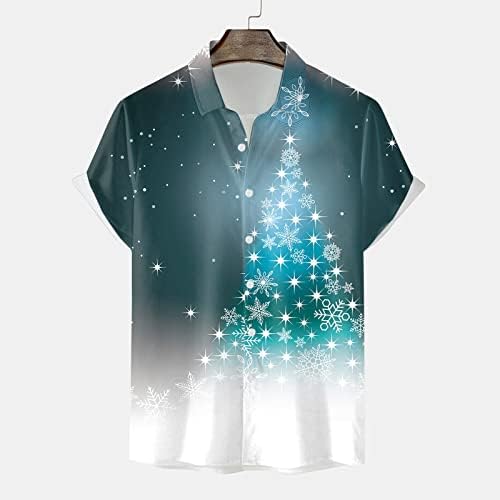 Homem de manga curta casual outono inverno natal 3d camisetas estampadas moda de moda blusa camisetas de compressão desgaste