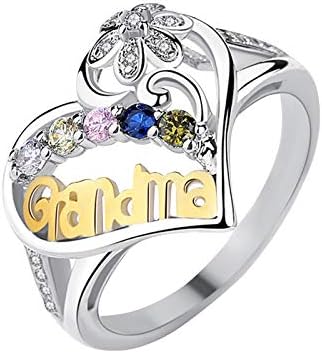 Anéis para mulheres 2023 Presentes de aniversário Dia Impl Presente Mãe Mãe Ring Versátil Ring Mom cor criativo e mãe