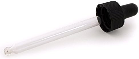 Greenhealth - pacote de garrafas de vidro âmbar de 6-2 onças com gotas de vidro de ponta redonda