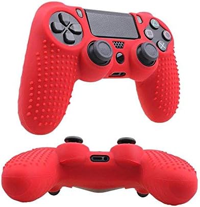 OSTENT 2 x Pattern Spot Pattern Silicone Case Caso Pouch para Sony PS4/Slim/Pro Controller Color Red