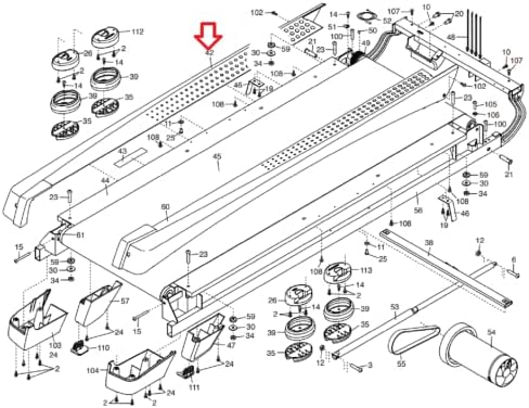 Hydra Fitness Exchange Rail de pé direito MFR-101599 ou 350614 ou 303432 Works W THLEADMILL