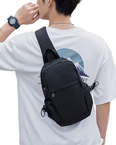 SeaFew Small Sling Backpack Backpack Backpack Bag para homens Mulheres, Mochila de Mochila de Mochila leve One Strap