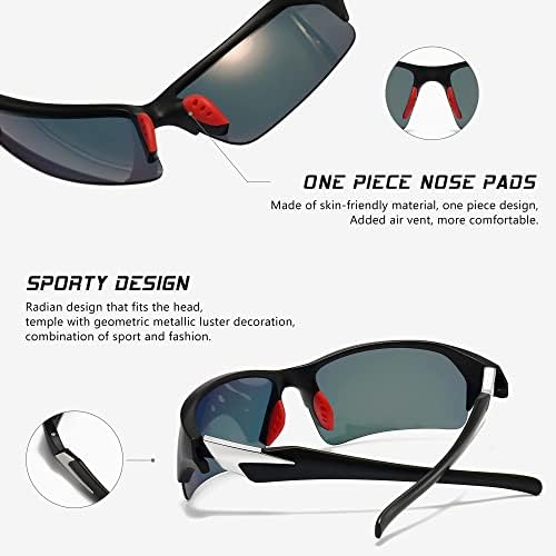 Sungait UV Protection Polarized Sports Sunglasses para homens leves de corrida Driving Driving em torno de tons com lente anti-Fog