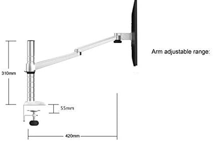 OA-8Z Liga de alumínio Altura de rotação completa Ajuste braço duplo 27 polegadas Suporte de monitor+Tablet de braço