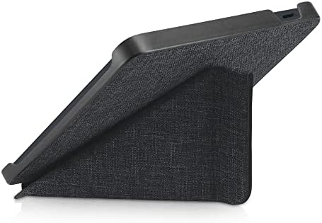 Case de origami kwmobile compatível com Kobo Libra 2 - Tampa de tecido fino - cinza escuro