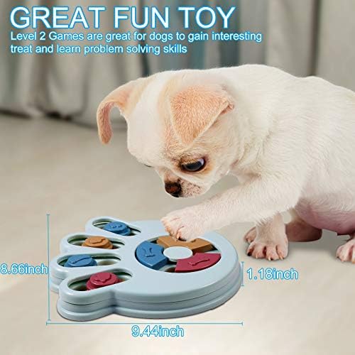 Fasoon Interactive Dog Food Puzzle Toy - Tream Dispensing Dogs Dogs Slow alimentador Aumente o IQ Pet Dog Training