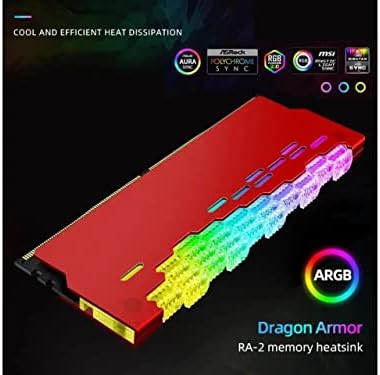 Auslese® 5V Argb Ram Kit Kit Refrior eficiente Memória DDR Memória Ram Shell Aluminum Liga brilhante Efeito de luz brilhante