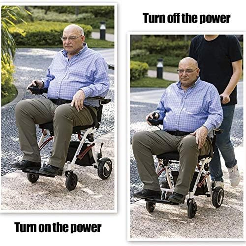 Cadeira de rodas elétrica Super leve mobilidade dobrável Auxílio Cadeira Power para viagens ao ar livre Peso doméstico Somente 36 libras