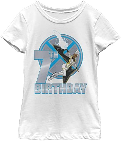 Marvel Little, Big Classic 7th Storm Birthday Girl Girls Short Sleeve Camiseta