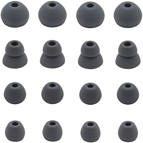 JNSA Black Substacement Earbud Dicas de ouvido compatíveis com fones de ouvido PowerBeats Pro e Beatsx, 8 pares com 4 opções de tamanho,