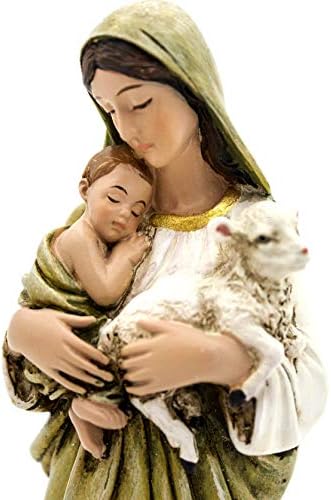 Mãe abençoada Virgem Maria 7 estátua em pé de resina.