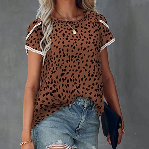 Top Tee for Girls Fall Summer Roupos Trendy Short Slave Crew Neck Graphic Fit Fit Relaxed Fit Lounge Shirt UK UK