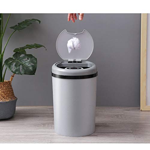 Zyjbm novo sensor inteligente lixo lata home sala de estar criativa sala de cozinha banheiro com capa lixo automático elétrico