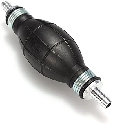 Bomba de combustível YXXJJ 6mm/8mm/10mm/12mm Linha de combustível manual Linha de borracha de alumínio de alumínio Bulbo de lâmpada Transferência de gasolina Design leve e fácil de usar