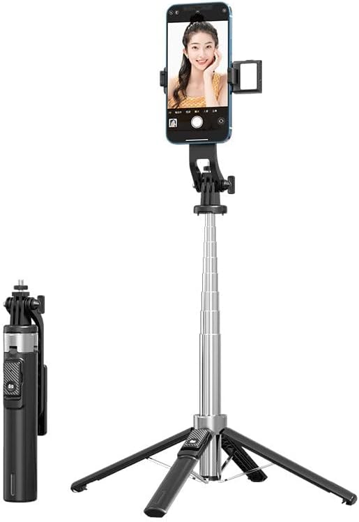 Suporte remoto de selfie stick extensível suporte para o tripé de mão com luz de preenchimento LED para iphone