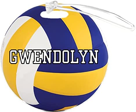 Volleyball Gwendolyn personalizável 4 polegadas reforçado com bagagem de bagagem de bagagem Adicione qualquer número ou qualquer nome de equipe