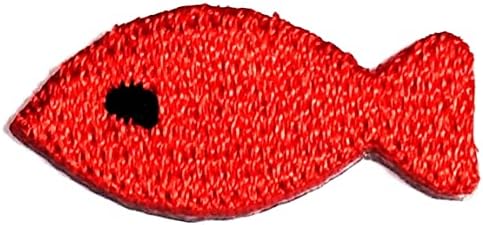 Kleenplus 2pcs. Mini desenho animado peixe vermelho costurar ferro em remendo apliques artesanal de roupas artesanais Chapéu