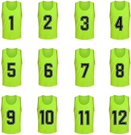 Conjunto de SAAFUU de 12 Pinnies numerados/colete de scrimmage/equipe de treino