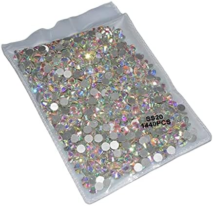 SS3 -SS30 Charming Stone Super Glitter Glitter Clear Glass Non Fix Blatback Unh Nail Art Rhinestone para decorações de Garmen - Rhinestones