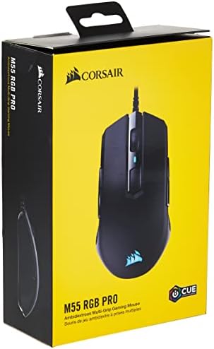 Corsair M55 RGB Pro Multi-Grip Mouse com Design Ambidextroso Black-CH-9308011-NA
