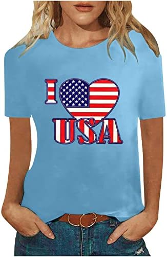 American Flag Heart Camise