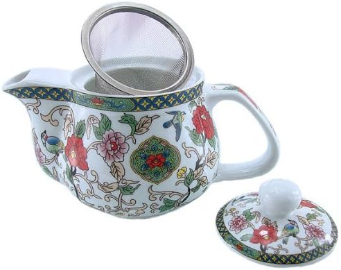 Bule de chá de chá vermelho e branco azul conjunto de chá com maconha de chá de cerâmica infusadora Kungfu