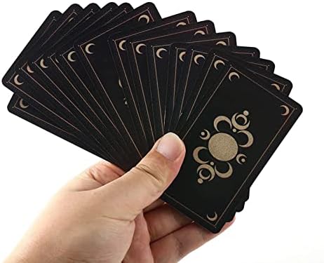 Yuechuxiao Bronzing Deviante Moon Tarot Cards, Ferramentas de adivinhação Original Deck de Tarot Carty com guia e caixa para