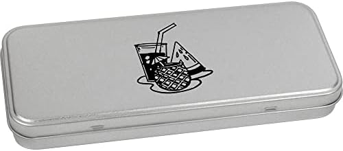 Azeeda 'Cocktails & Fruit' Metal Articled Stationery Tin/Storage Box