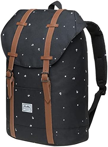 Kaukko Lightweight Outdoor Backpack, Viagem Casual Rucksack Laptop Daypack por 15 （6-10-Black）