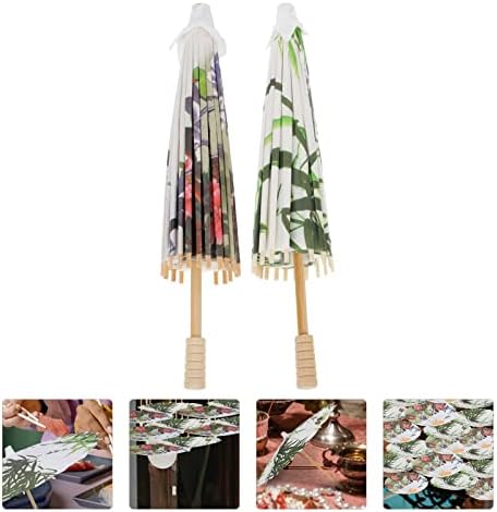 AMOSFUN CASAMENTO UMBERTEN 2PCS Japanes Chinese Umbrella Parasol para festas de casamento Fantas de fotografia Decorações de
