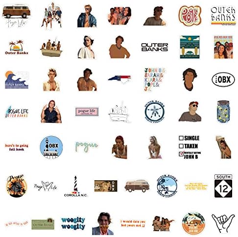 Bonitzdm Outer Banks Stickers, 50pcs Us Suspense Adventure TV Series Pack | Para garrafa de água, SRAPbook, laptop, capa