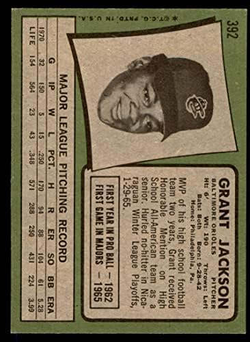 1971 Topps # 392 Grant Jackson Baltimore Orioles nm Orioles