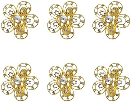 Zjhyxyh anéis de casamento titular de guardanapo shinestone fivela de guardana