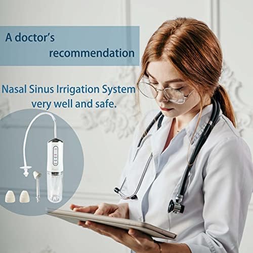 Irrigador nasal elétrico Kyzetjd - Sistema automático de irrigação nasal para alívio e enxágue sinusal, sistema de irrigação